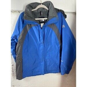 THE NORTH FACE WOMENS MED OUTER SHELL HYVENT BLUE HOODED JACKET